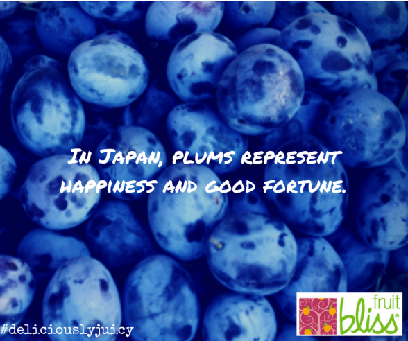 In Japan, plums represent happiness and good fortune.